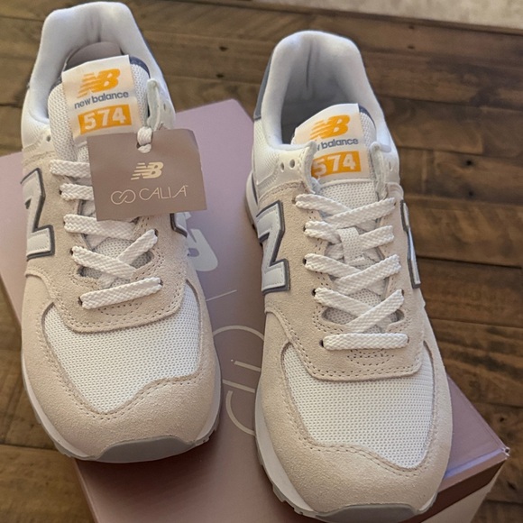 New Balance Shoes - New Balance 574 Calia White Grey Light Blue and Sneakers